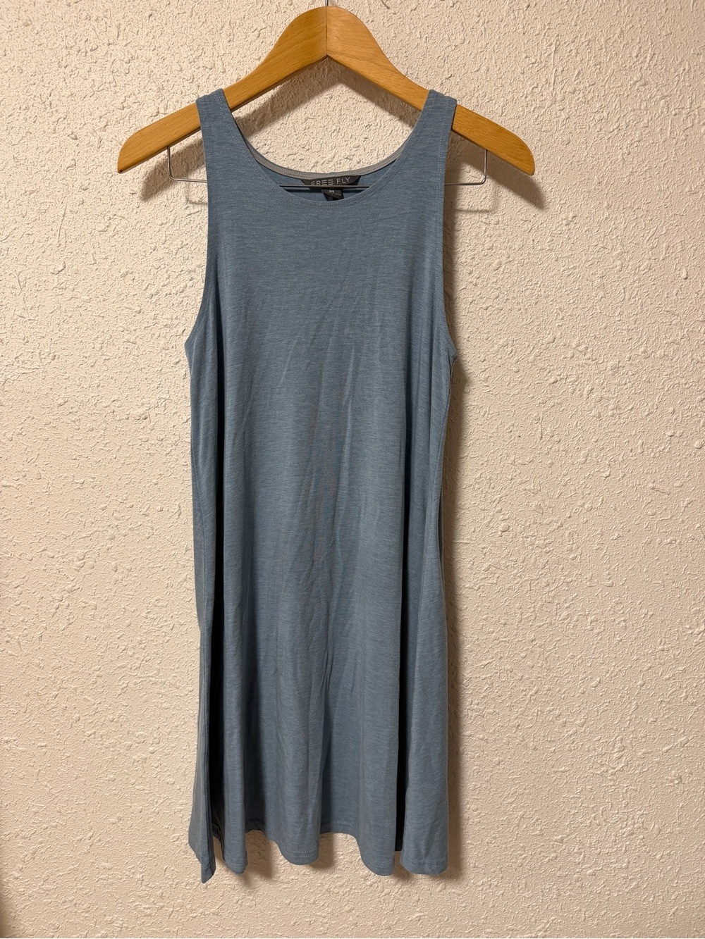 Freefly Bamboo blend Sleeveless Blue Swing Tank Dress medium